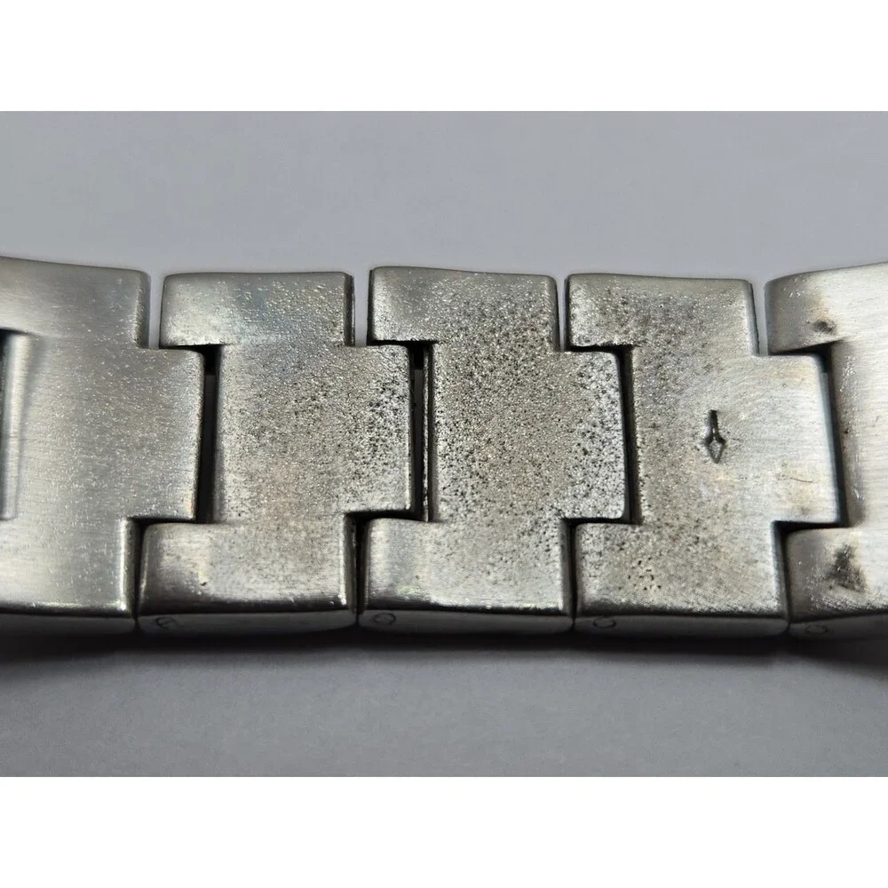 Hilton Swiss Mens Blue Dial Quartz Silver Bracelet Date Sports Watch New Battery